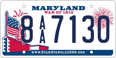 MD license plate 8AA7130