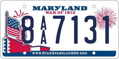MD license plate 8AA7131