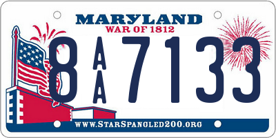 MD license plate 8AA7133