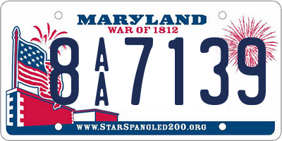 MD license plate 8AA7139