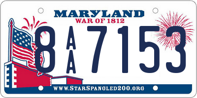MD license plate 8AA7153