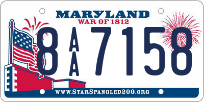 MD license plate 8AA7158