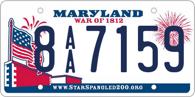 MD license plate 8AA7159