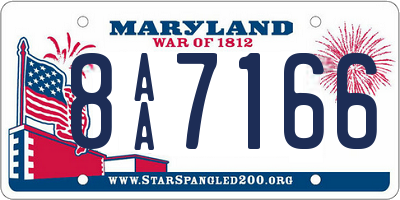 MD license plate 8AA7166