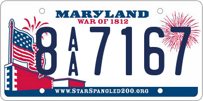 MD license plate 8AA7167