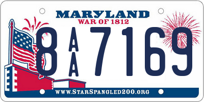 MD license plate 8AA7169