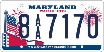 MD license plate 8AA7170