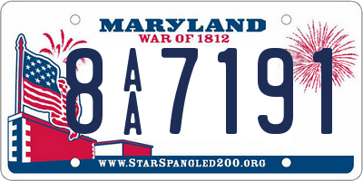 MD license plate 8AA7191