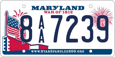 MD license plate 8AA7239