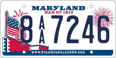 MD license plate 8AA7246