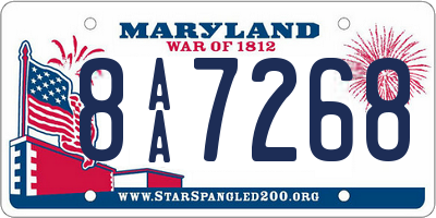 MD license plate 8AA7268