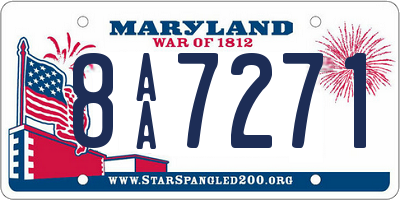MD license plate 8AA7271