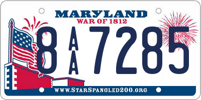 MD license plate 8AA7285