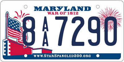 MD license plate 8AA7290