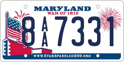 MD license plate 8AA7331
