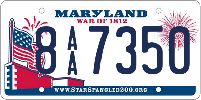 MD license plate 8AA7350