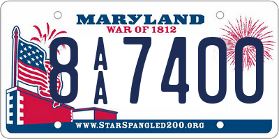MD license plate 8AA7400