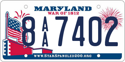 MD license plate 8AA7402