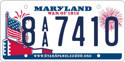 MD license plate 8AA7410