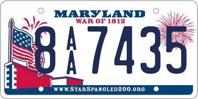 MD license plate 8AA7435