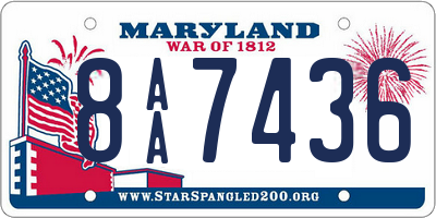 MD license plate 8AA7436