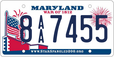 MD license plate 8AA7455