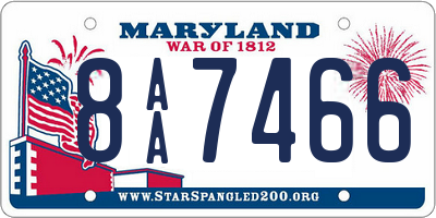 MD license plate 8AA7466
