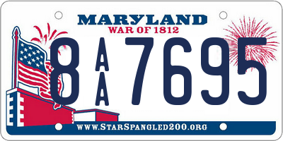 MD license plate 8AA7695