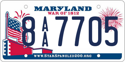 MD license plate 8AA7705