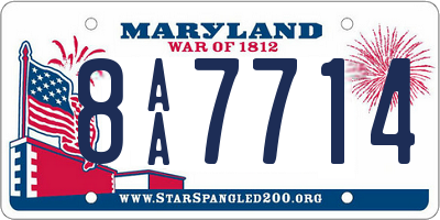 MD license plate 8AA7714
