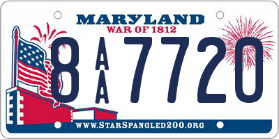 MD license plate 8AA7720