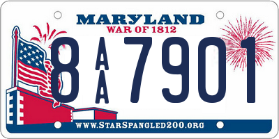 MD license plate 8AA7901