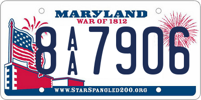 MD license plate 8AA7906