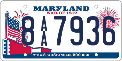 MD license plate 8AA7936