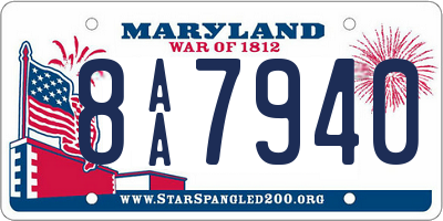 MD license plate 8AA7940