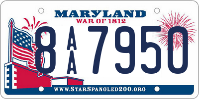 MD license plate 8AA7950