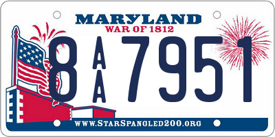 MD license plate 8AA7951