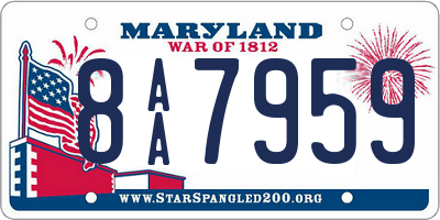 MD license plate 8AA7959
