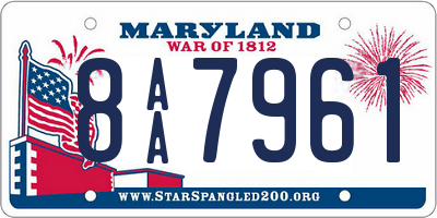 MD license plate 8AA7961