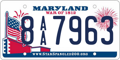 MD license plate 8AA7963