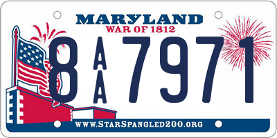 MD license plate 8AA7971