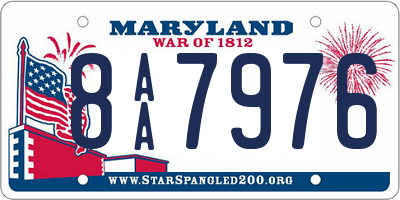 MD license plate 8AA7976