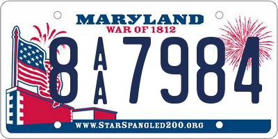 MD license plate 8AA7984