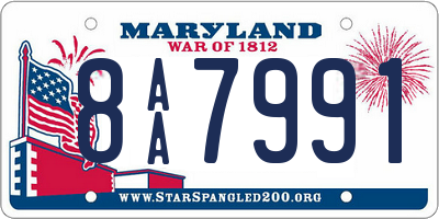 MD license plate 8AA7991