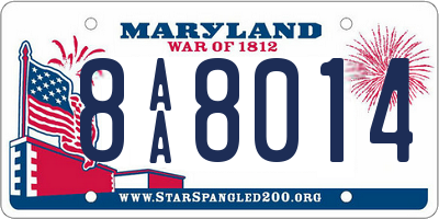 MD license plate 8AA8014