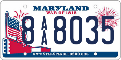 MD license plate 8AA8035