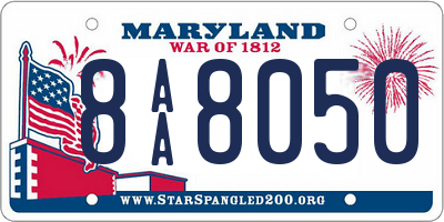 MD license plate 8AA8050