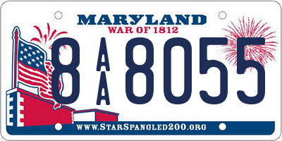 MD license plate 8AA8055