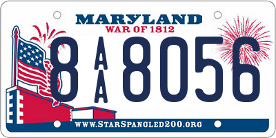 MD license plate 8AA8056