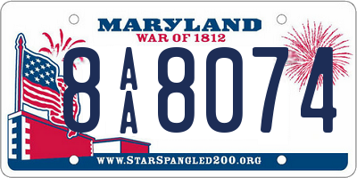 MD license plate 8AA8074